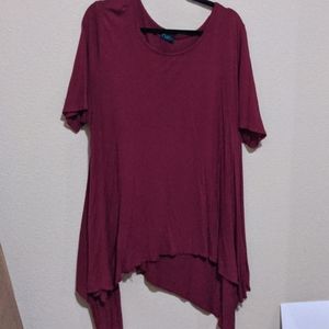 Crimson colored blouse
